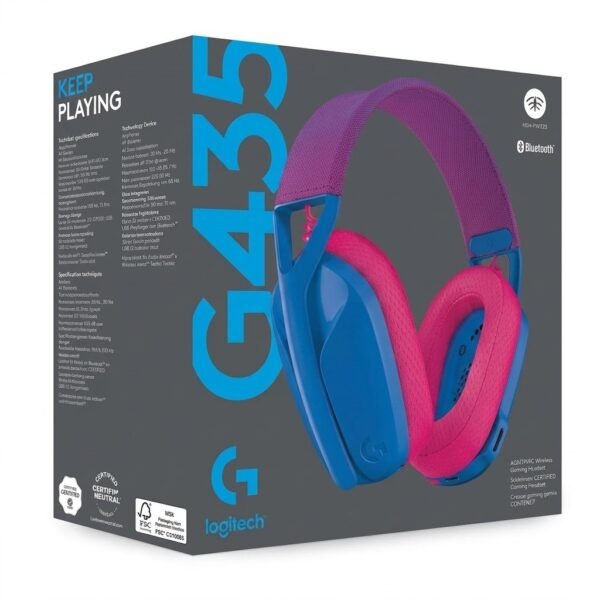 Logitech G435 - Blue and Raspberry