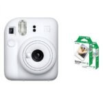 Fujifilm Instax Mini 12 - Clay White + 2 Pack Film
